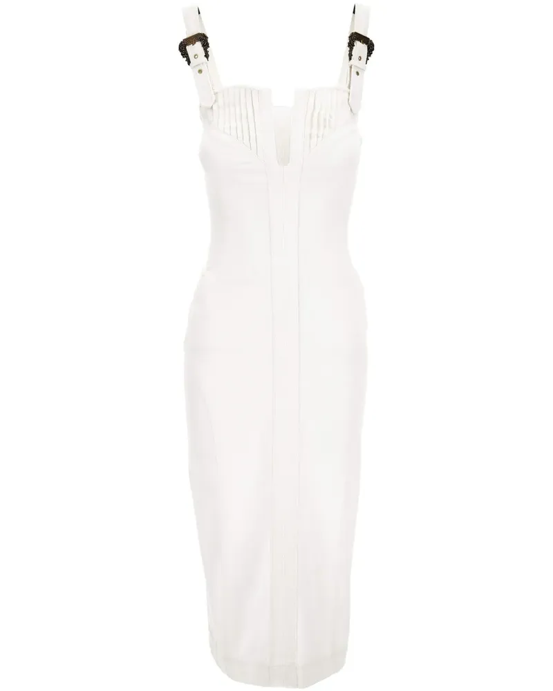 Versace Jeans Kleid mit Schnalle - Weiß Weiß