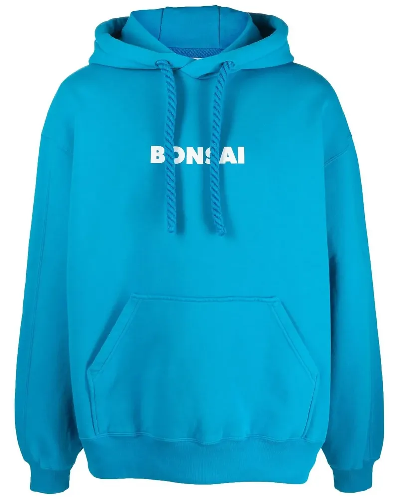 BONSAI Hoodie mit Logo-Print - Blau Blau
