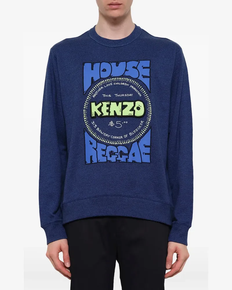 Kenzo logo-print sweatshirt - Blau Blau