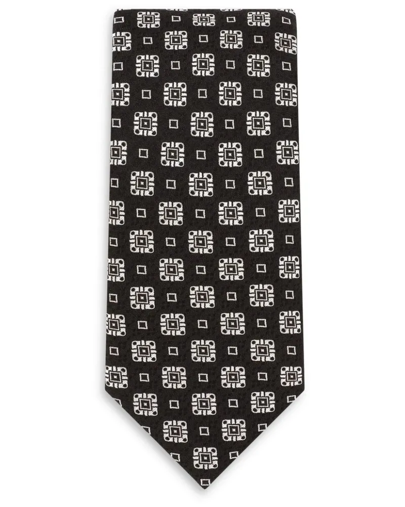 Dolce & Gabbana Krawatte mit geometrischem Print - Schwarz Schwarz