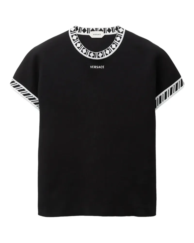 Versace cotton knit T-Shirt - Schwarz Schwarz