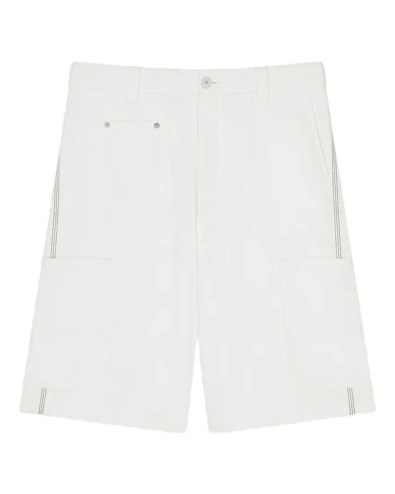 Givenchy Cargo-Shorts mit Fischgrätenmuster - Weiß Weiß