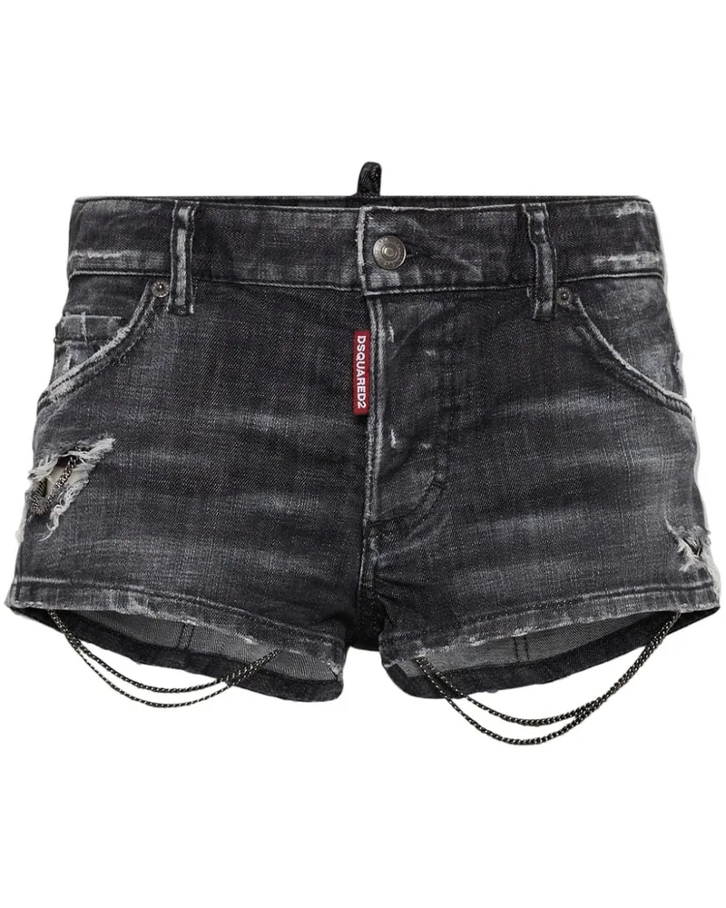 Dsquared2 Jeans-Shorts mit Kettendetail Schwarz