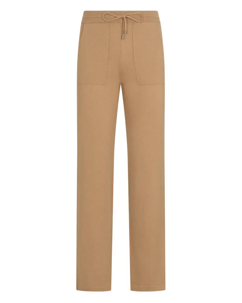 Malo ribbed drawstring trousers - Nude Nude