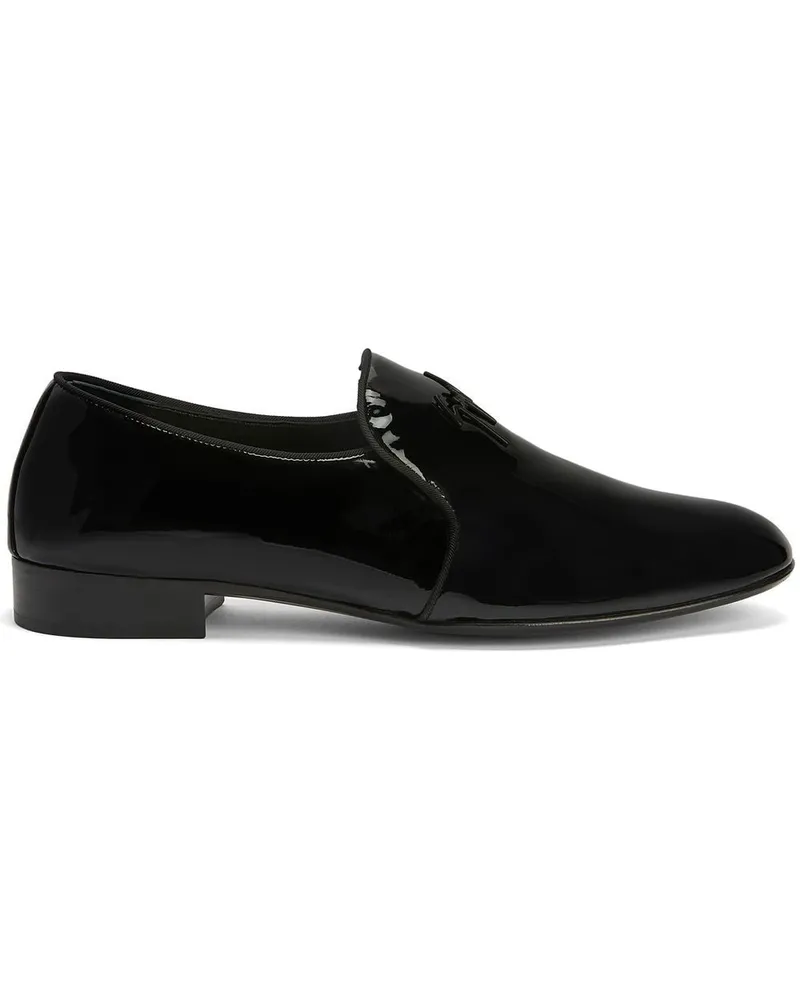 Giuseppe Zanotti Fergus Loafer mit Glanzoptik - Schwarz Schwarz