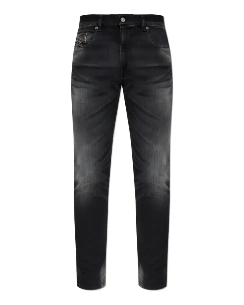 Diesel 2019 D-Strukt Jeans mit ausgeblichenem Effekt - Schwarz Schwarz