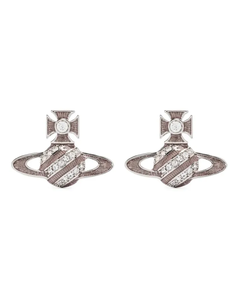 Vivienne Westwood Ohrringe mit Logo-Schild - Silber Silber