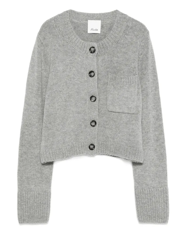 ALLUDE Geknöpfter Cardigan - Grau Grau