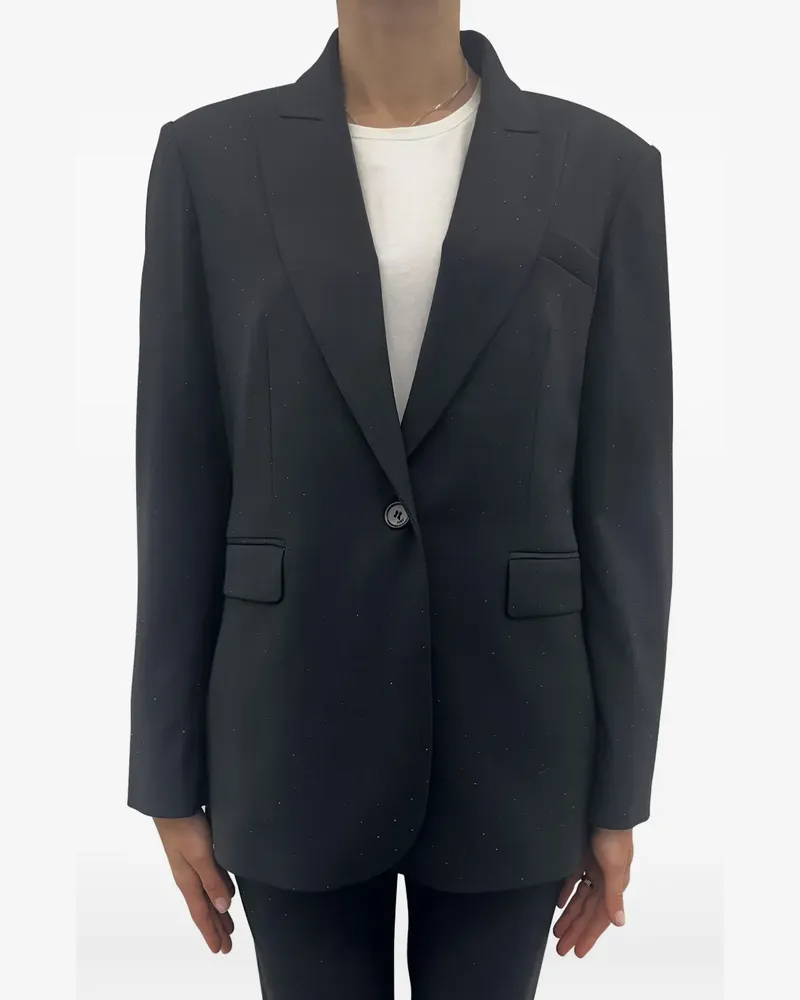 Liu Jo strass single-button blazer - Schwarz Schwarz