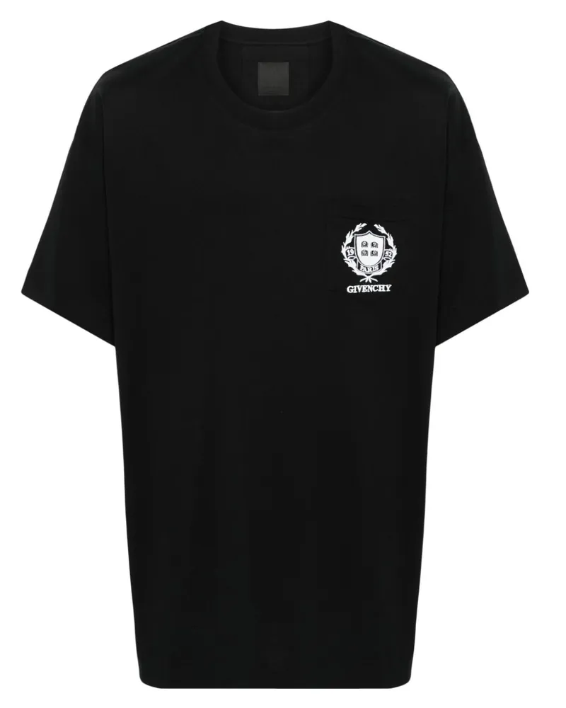 Givenchy T-Shirt mit Logo-Stickerei - Schwarz Schwarz