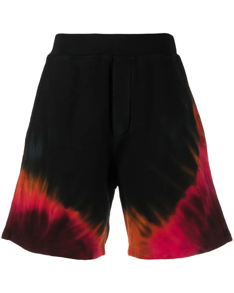 Dsquared2 Joggingshorts mit Batikmuster - Schwarz Schwarz