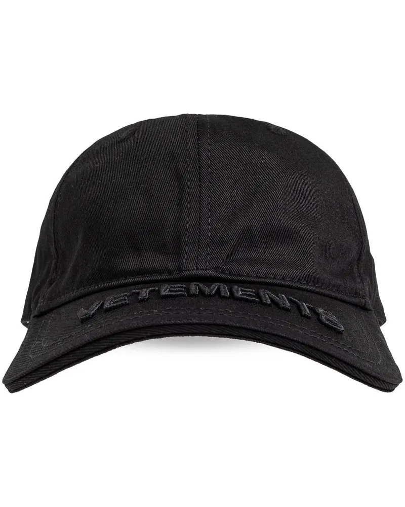 VETEMENTS Baseballkappe mit Logo Schwarz