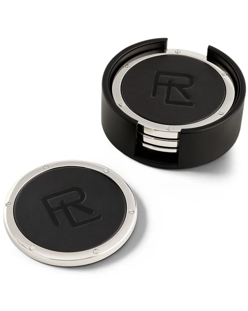 Ralph Lauren Home Stacked RL Untersetzer (4er-Set) - Schwarz Schwarz