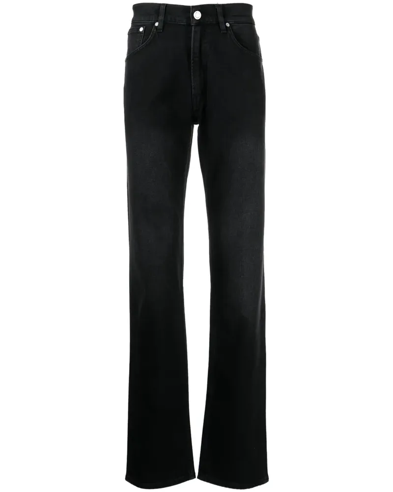 Trussardi Straight-Leg-Jeans mit hohem Bund - Schwarz Schwarz