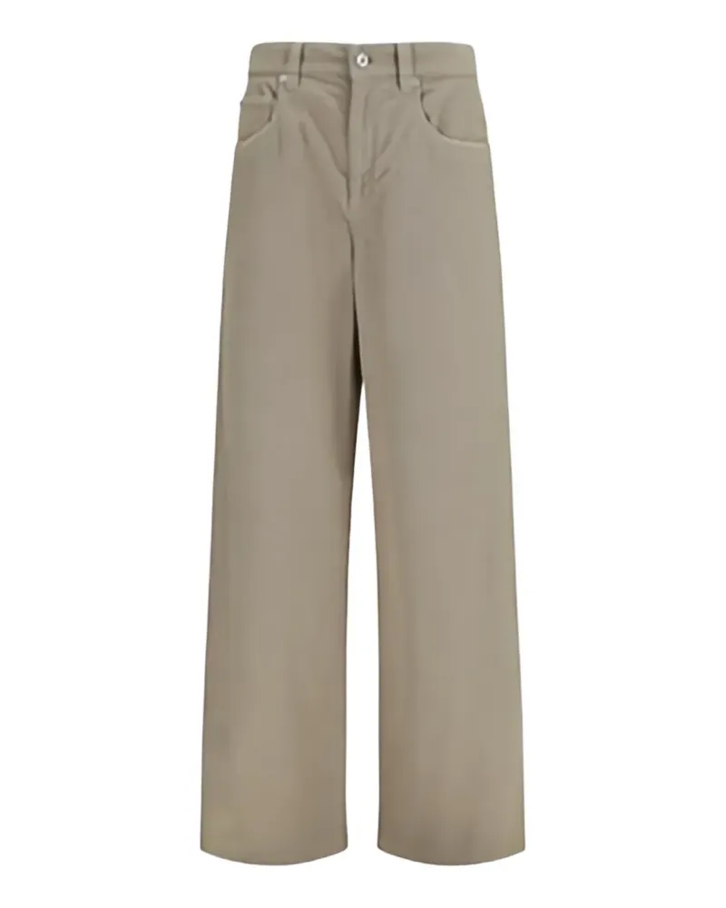 Brunello Cucinelli Gerippte Hose mit Monili-Detail - Nude Nude