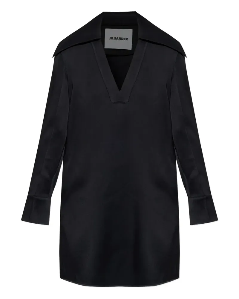 Jil Sander Kleid mit Oversized-Kragen - Schwarz Schwarz