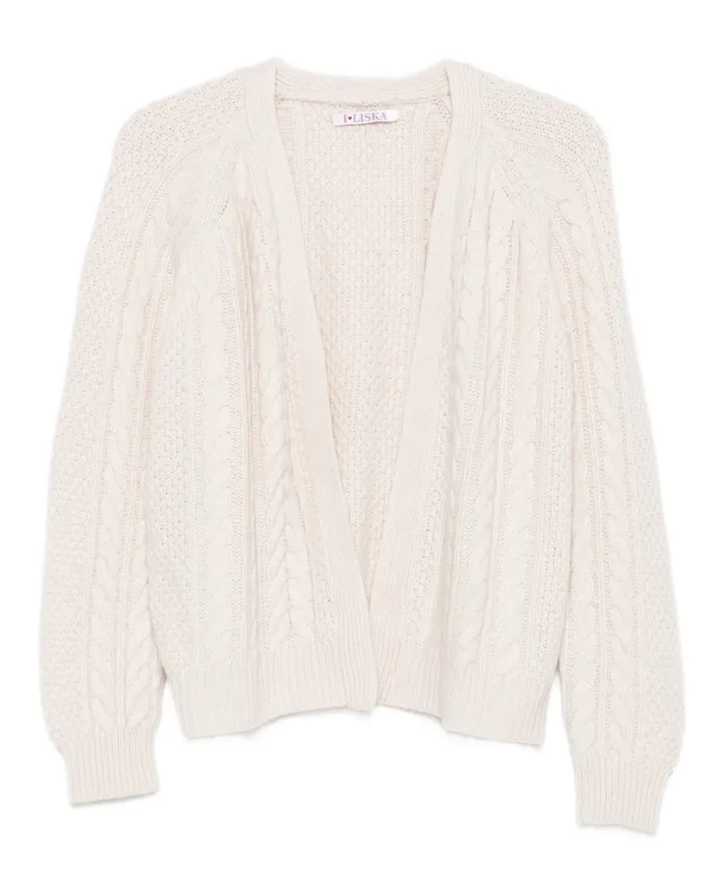 Liska Cardigan mit Zopfmuster - Nude Nude
