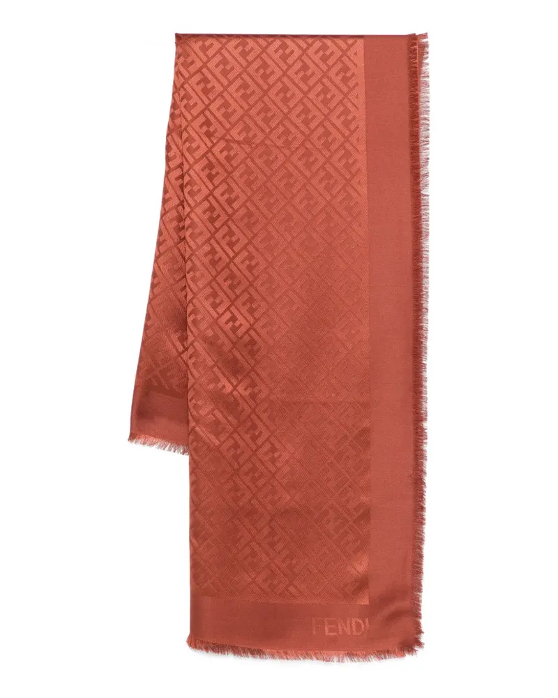 Fendi Schal mit FF-Muster - Braun Braun
