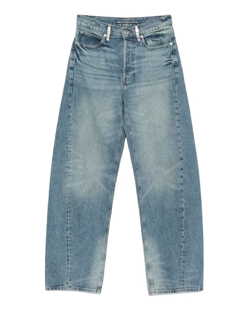 Alexander Wang Wide-Leg-Jeans mit Kristallen - Blau Blau