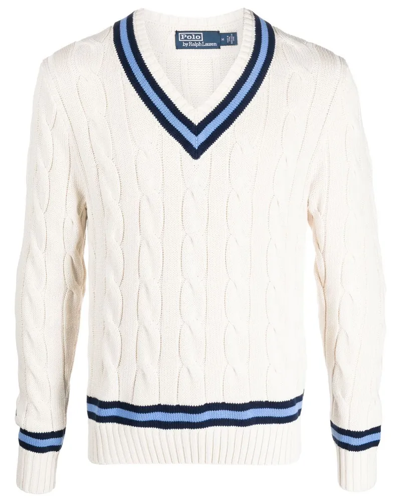 Ralph Lauren Pullover mit Zopfmuster - Nude Nude