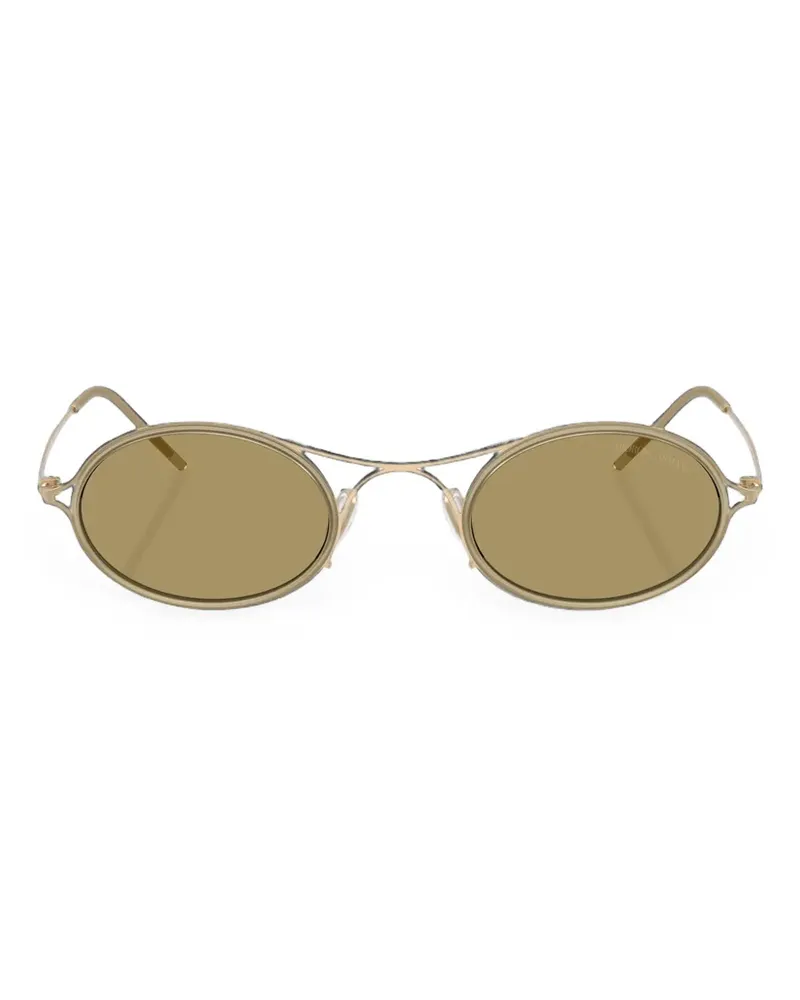 Giorgio Armani Sonnenbrille mit ovalem Gestell - Gold Gold