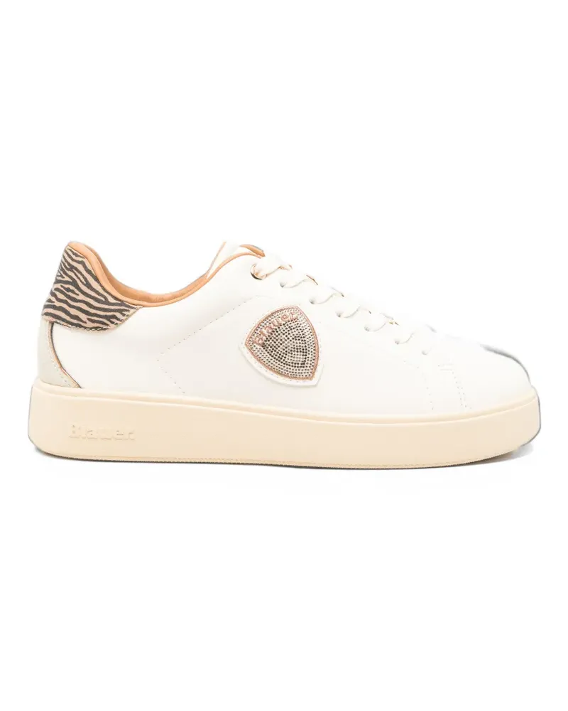 Blauer Sneakers mit Print - Weiß Weiß