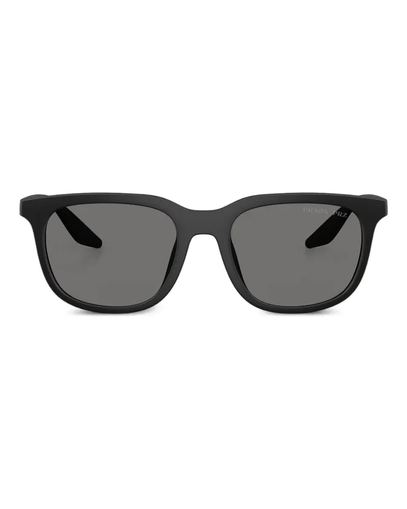 Prada Sonnenbrille mit eckigem Gestell - Schwarz Schwarz