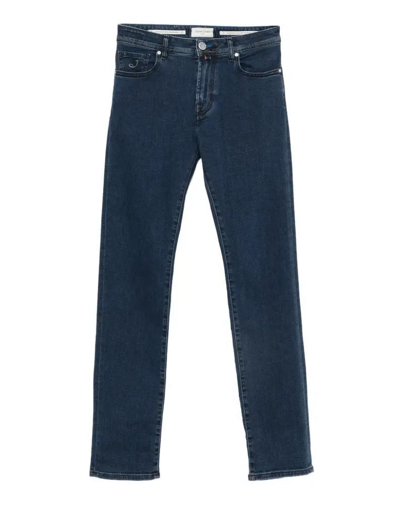 Jacob Cohën logo-patch jeans - Blau Blau