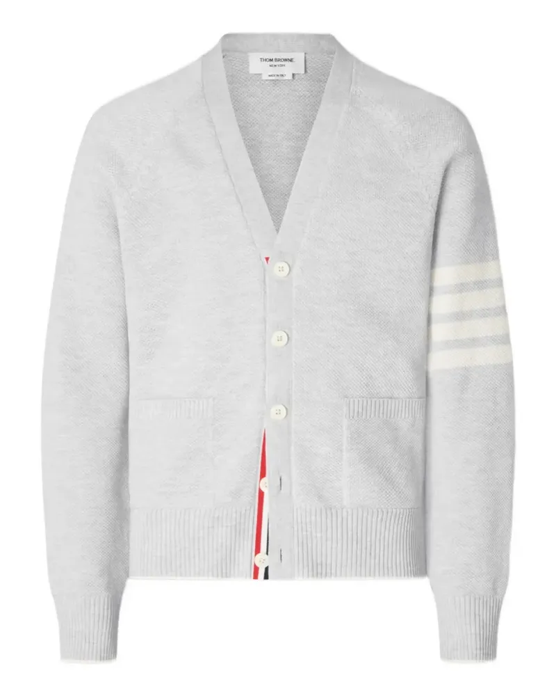 Thom Browne 4-Bar relaxed-fit cardigan - Grau Grau