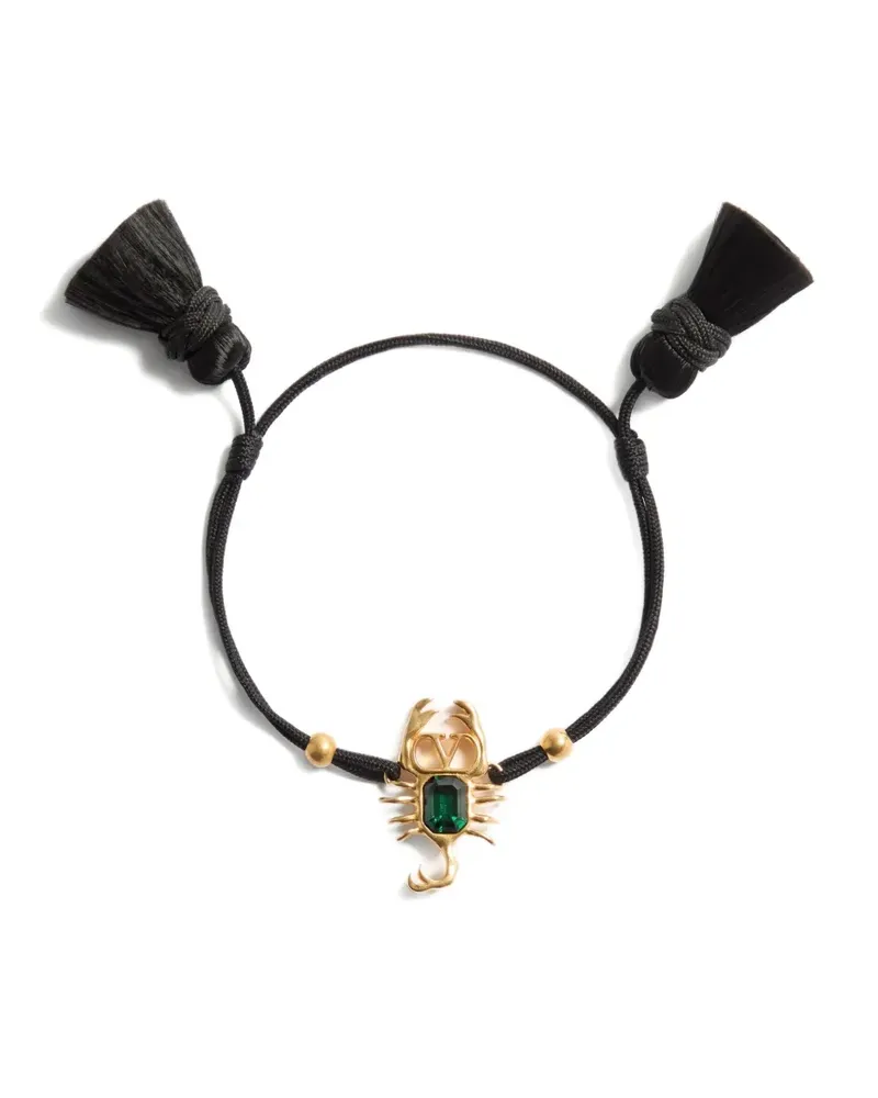 Valentino Garavani Gardienne bracelet in metal, crystal, and rope with tassels - Gold Gold