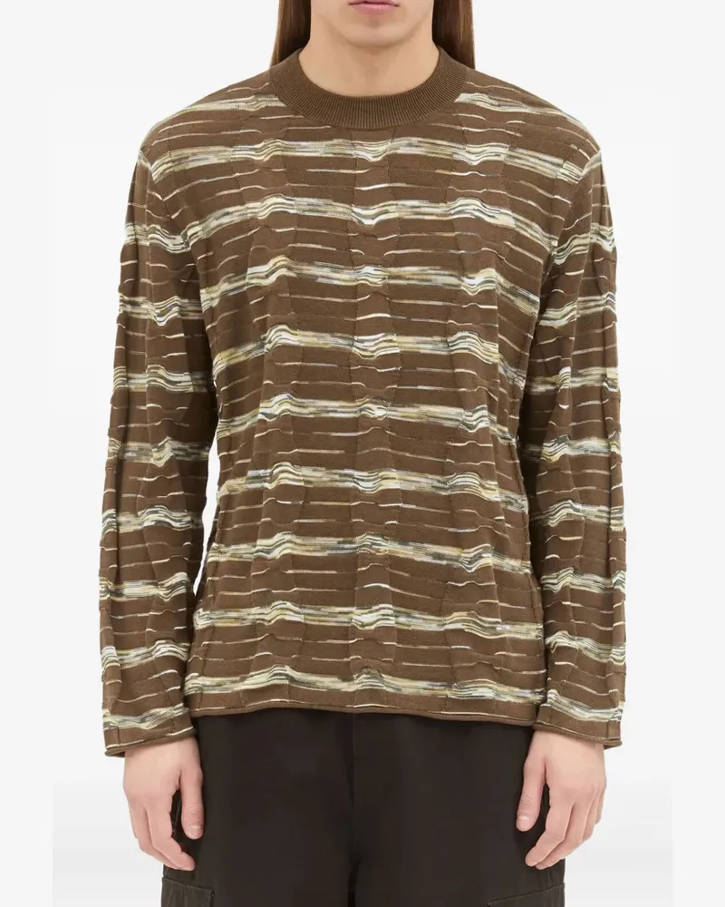 Brain Dead Strukturiertes Sweatshirt - Braun Braun