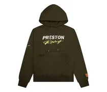 Preston Racing Hoodie mit Totenkopf-Patch - Grün