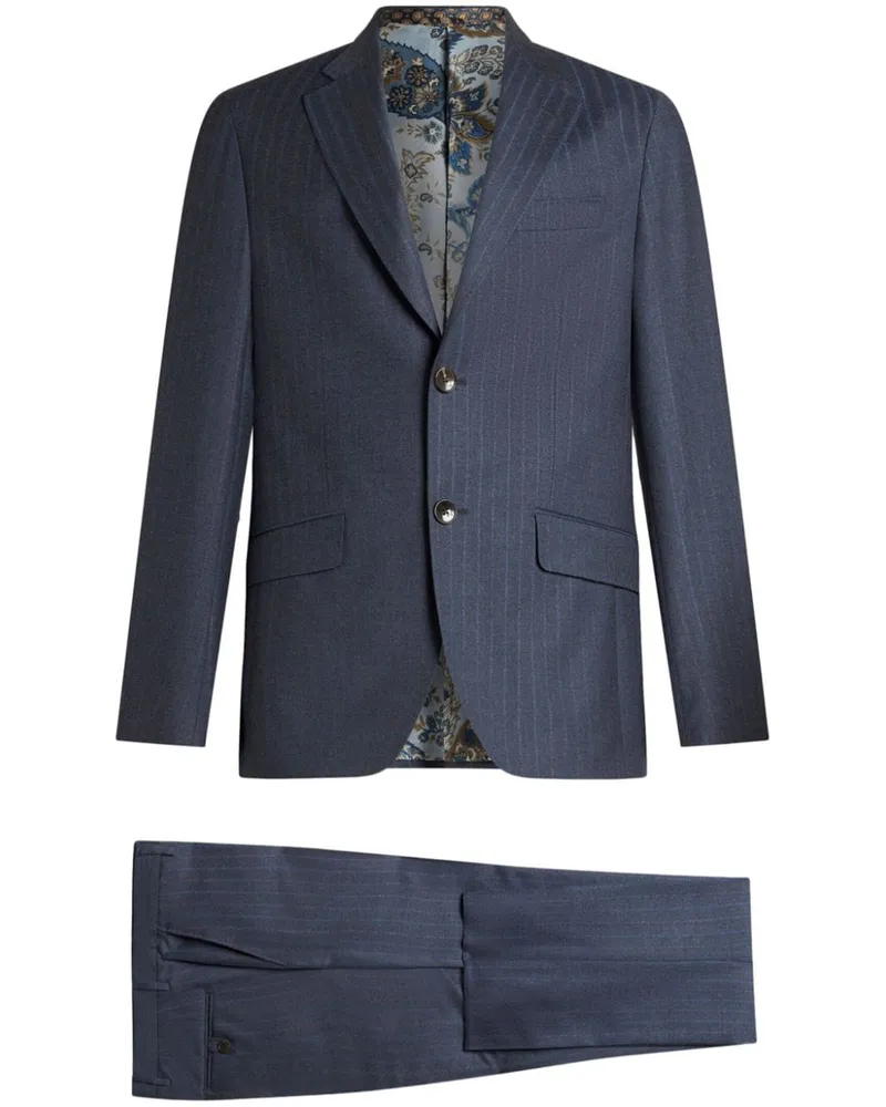 Etro Zweiteiliger Anzug mit Streifen - Blau Blau