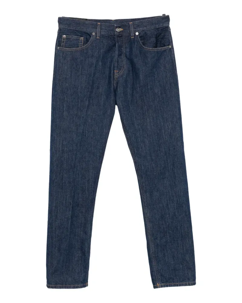 Dondup logo-plaque straight-leg jeans - Blau Blau