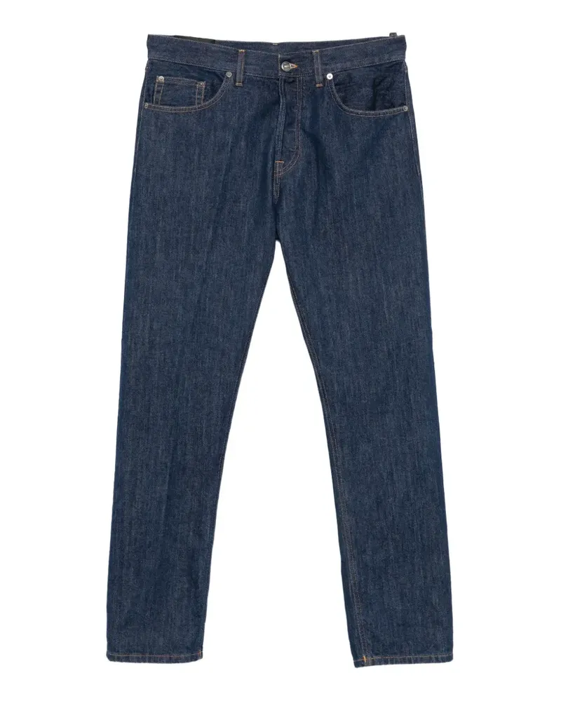 Dondup logo-plaque straight-leg jeans - Blau Blau