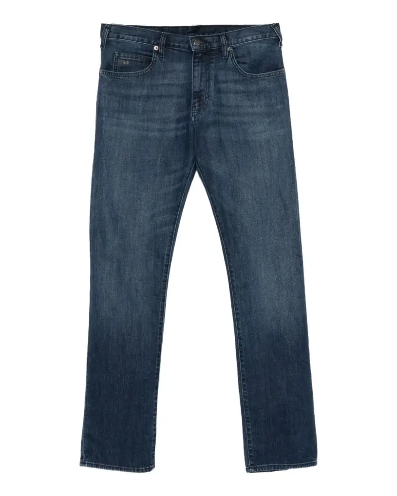 Emporio Armani faded-effect straight-leg jeans - Blau Blau
