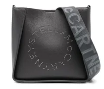 Mini Korbtasche mit Logo - Grau