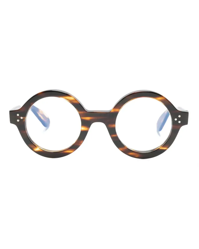 Lesca Phil Brille mit rundem Gestell - Braun Braun