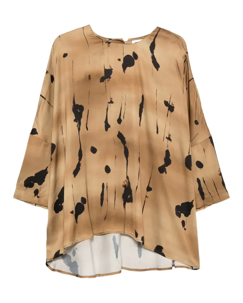 Gentry Portofino abstract-print blouse - Nude Nude