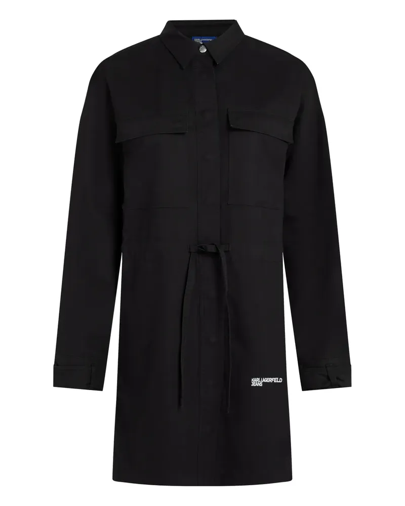 Karl Lagerfeld Kleid im Utility-Look - Schwarz Schwarz