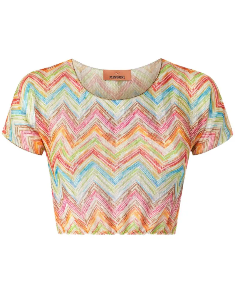 Missoni Top mit Zickzack-Strickmuster - Orange Orange