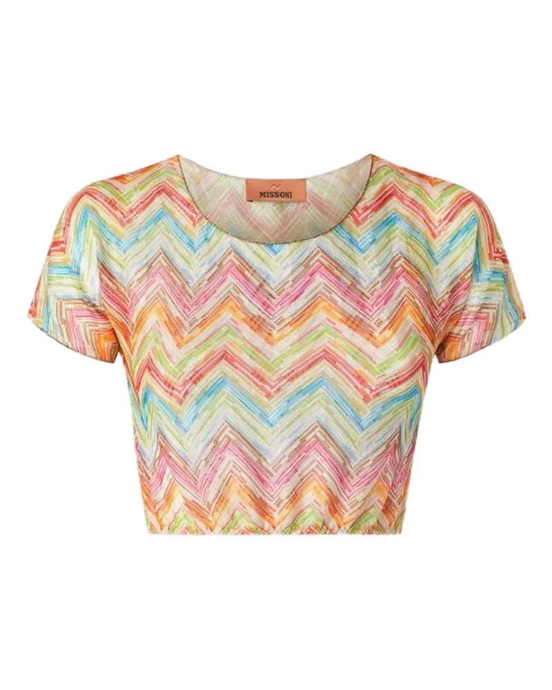 Missoni Top mit Zickzack-Strickmuster - Orange Orange