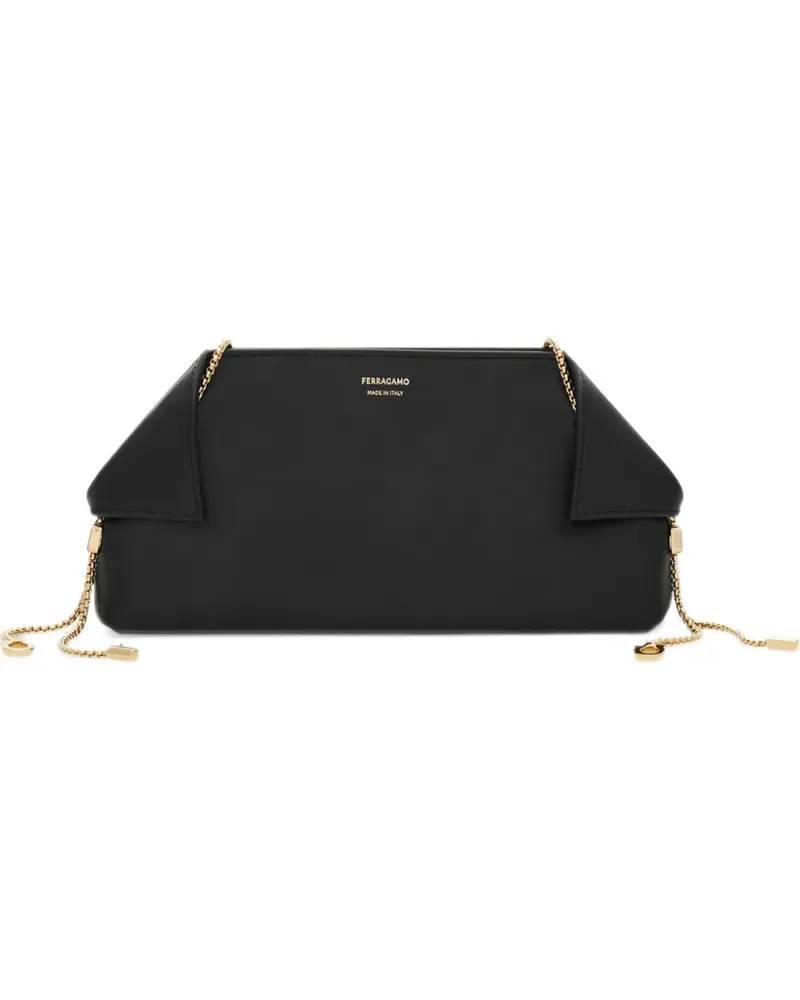 Ferragamo Schultertasche mit geometrischem Gestell - Schwarz Schwarz
