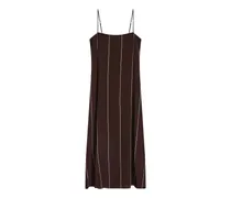 Gestreiftes Orta Maxikleid aus Seide - Braun