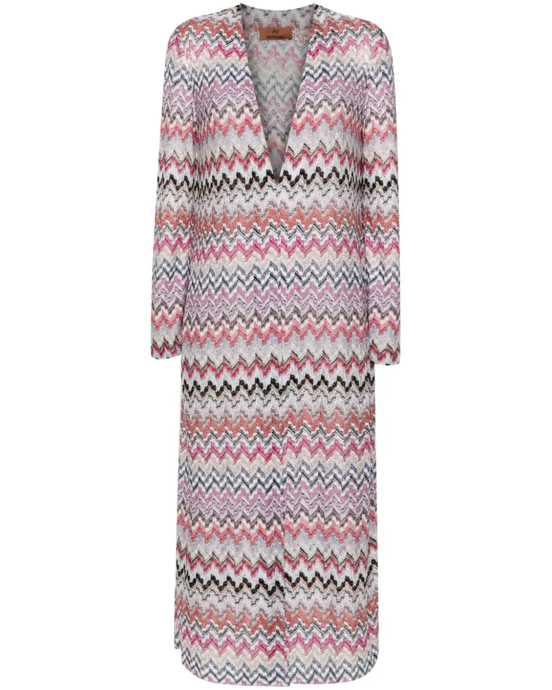 Missoni Offener Chevron-Cardigan mit langem Schnitt - Rosa Rosa