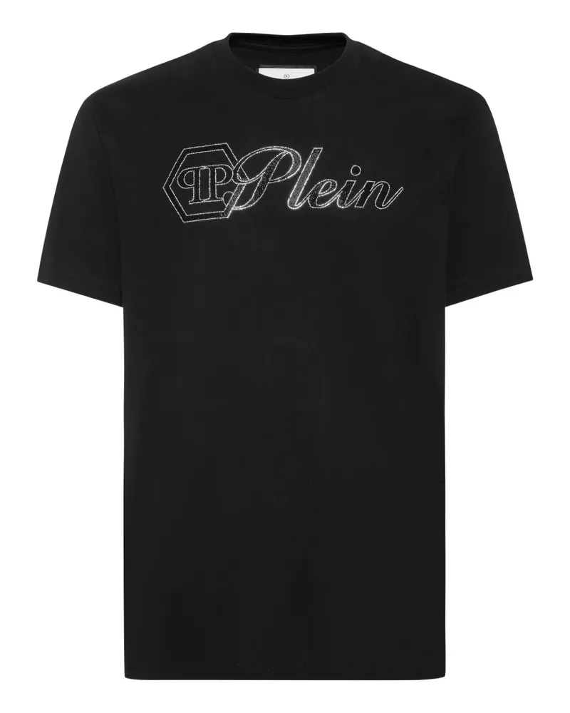 Philipp Plein T-Shirt mit Logo-Verzierung - Schwarz Schwarz