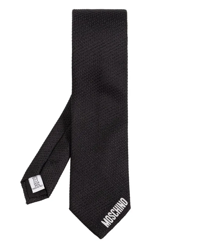 Moschino Krawatte aus Seide - Schwarz Schwarz