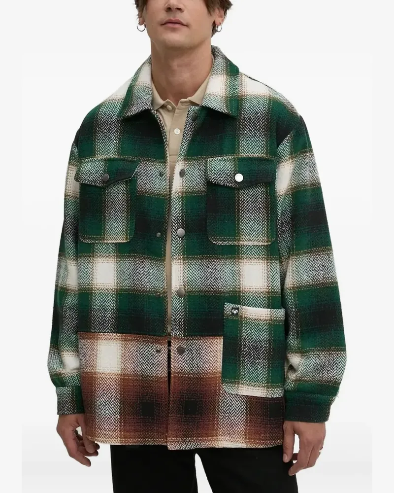 Desigual Karierte Hemdjacke - Grün Grün