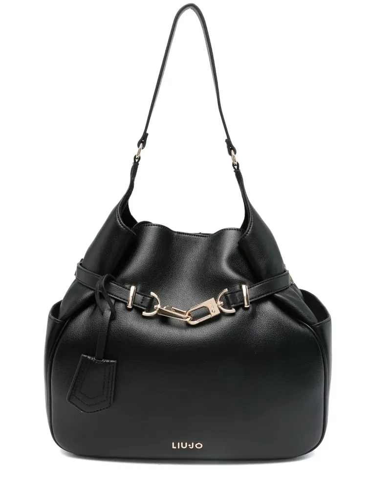 Liu Jo Schultertasche mit Logo - Schwarz Schwarz