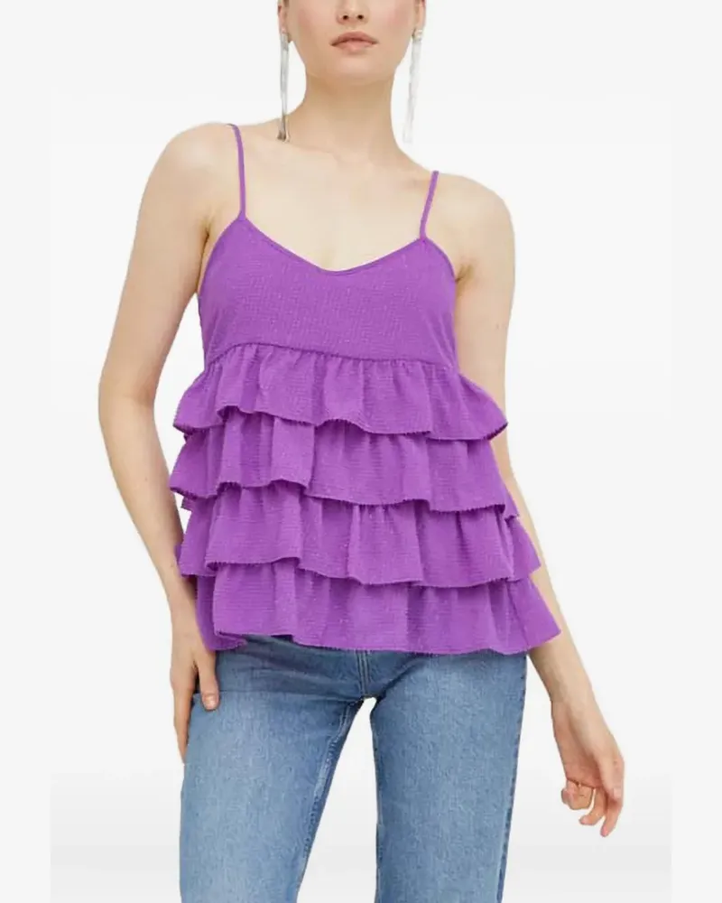 Twin-Set ruffled top - Violett Violett